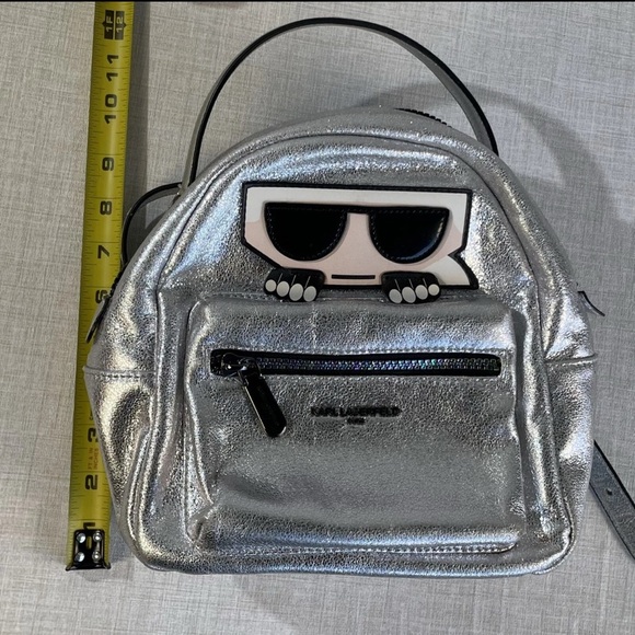 Karl Lagerfeld Silver Mini Backpack - Picture 13 of 13